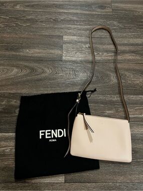 Fendi Nappa Mini Light Rose Pink Leather Crossbody Pouch Bag